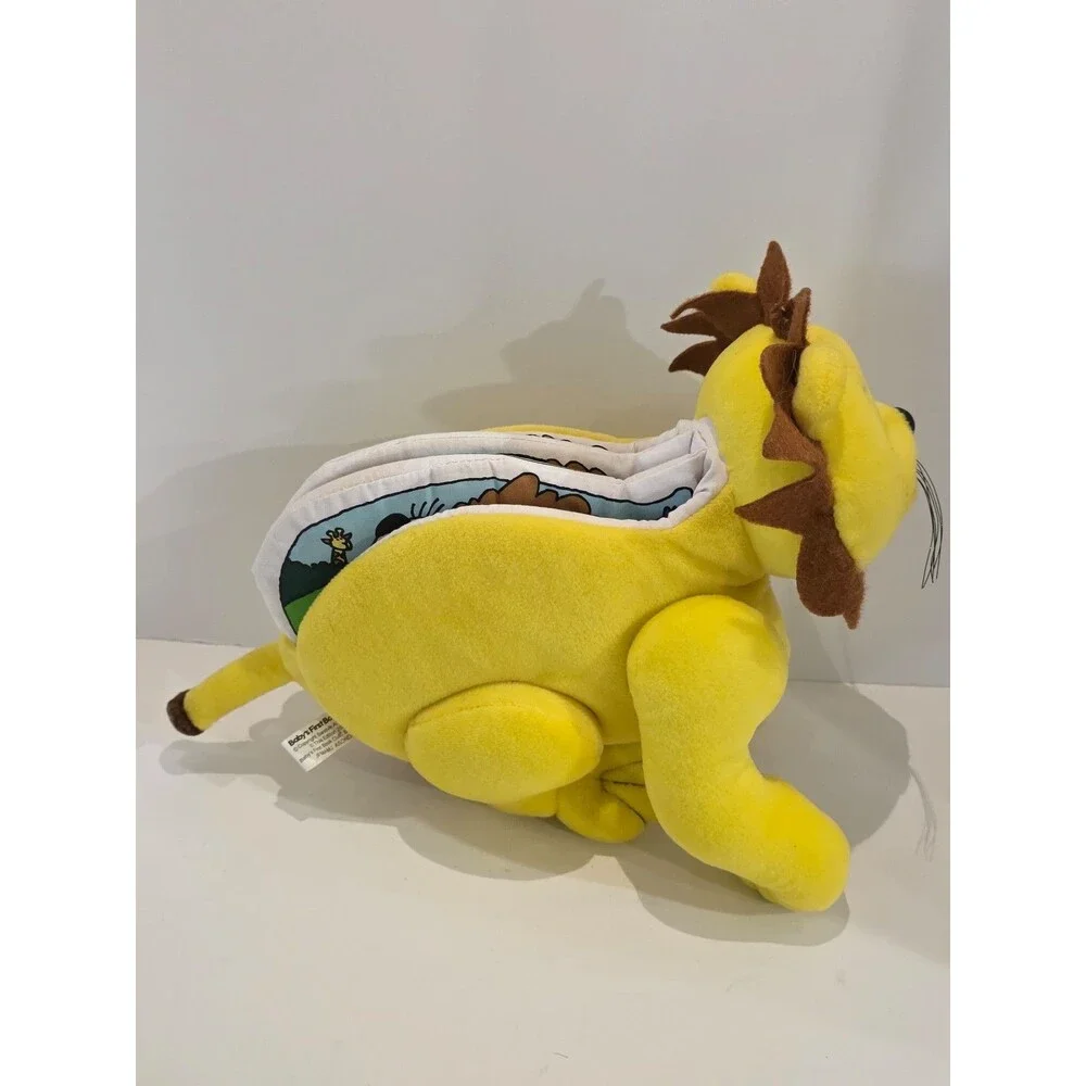 Vintage 2001 Leo The Lion Fabric Soft Book Plush Babies First Book Club